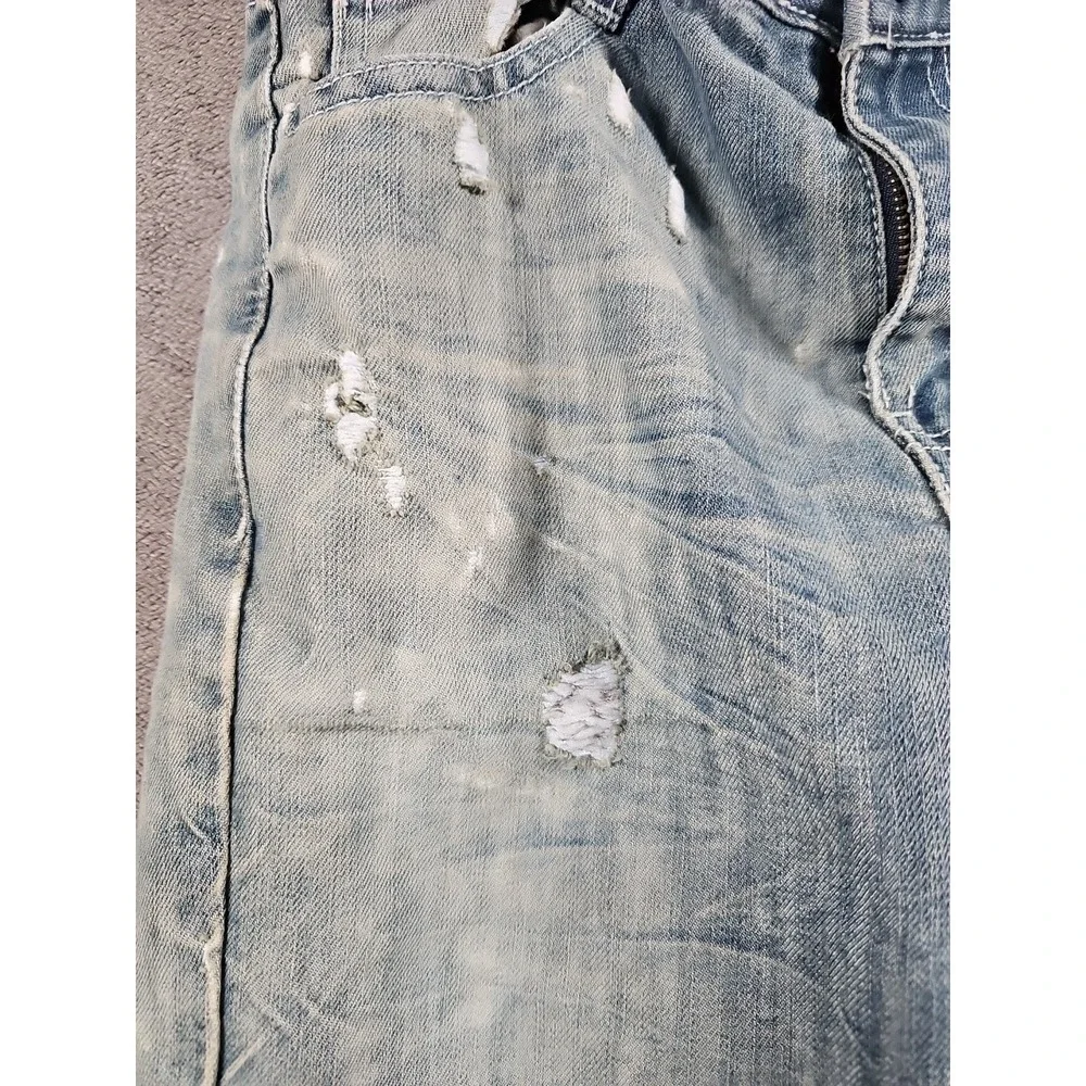 Red Ape Youth Jeans 12 (25x27) Blue Distressed Straight‎ Urban Skater